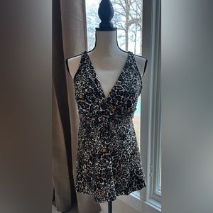 Swimsuits For All Animal Print Tankini 18W